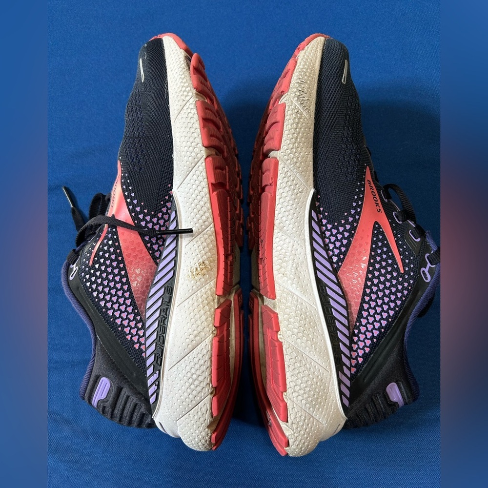 Brooks Women's Black & Coral Athletic Running Shoes - Picture 6 of 9